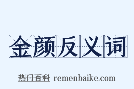 金颜反义词是什么意思的图片